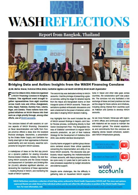 Bridging data and action: Insights from the WASH Financing Conclave