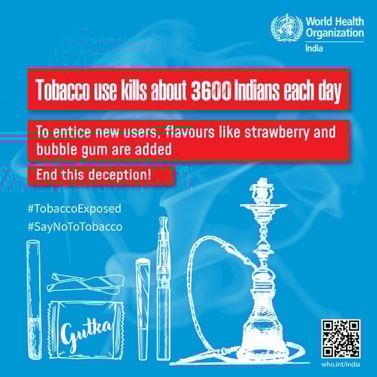 To entice new users, strawberry and bubble gum flavours are added to tobacco and nicotine products